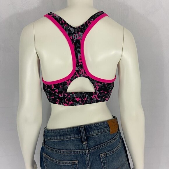 Speedo Endurance Lite Women’s Racerback Sports Bra Crop Top Sz 10 Multicolor NWT - Picture 4 of 7